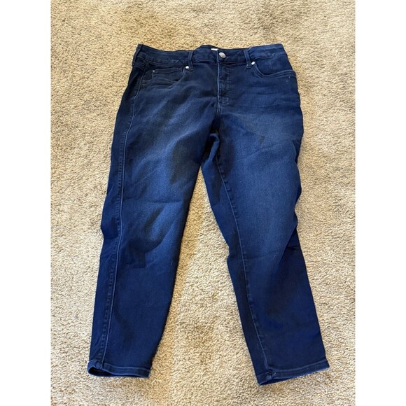 Seven 7 Jeans Women's Size 16 Straight Medium Wash Denim Stretch - Picture 1 of 10